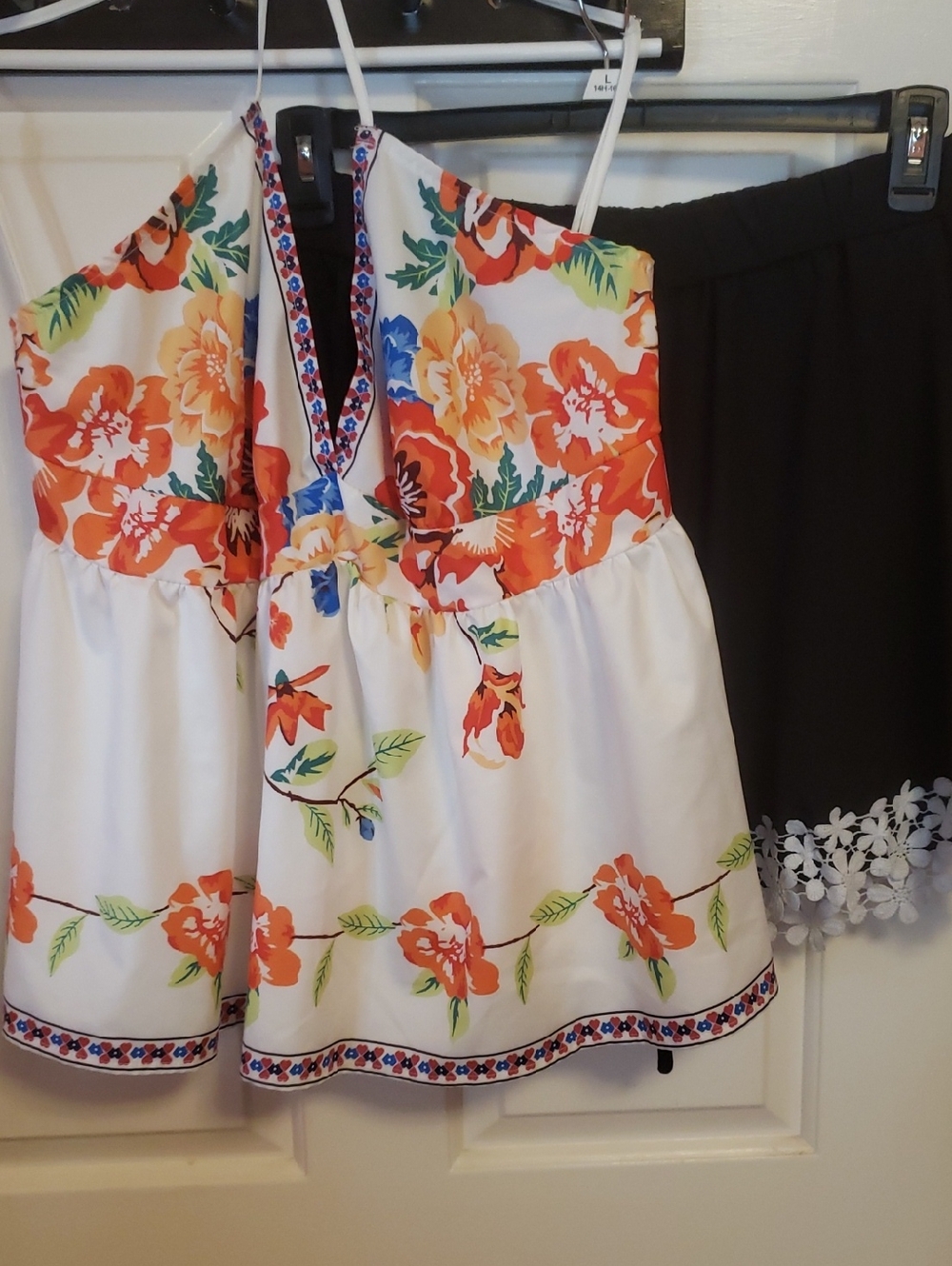 Summer Bohemian style top and shorts 1X.